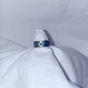 Silver turquoise ring